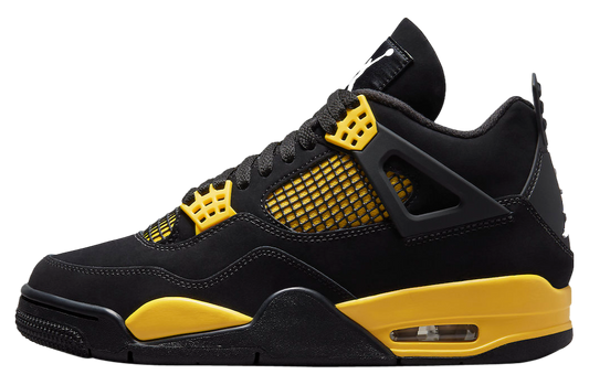 Jordan #4 Black / Yellow - Men Size