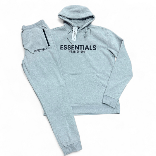Essentials Sweat Suit - Hoody Set - Grey / Black
