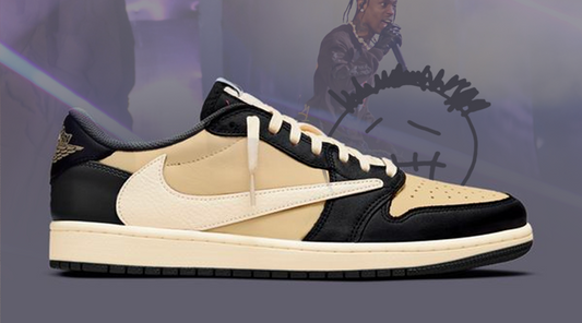 Travis Scott Jordan 1 Low OG " Pale Vanilla"  Kids