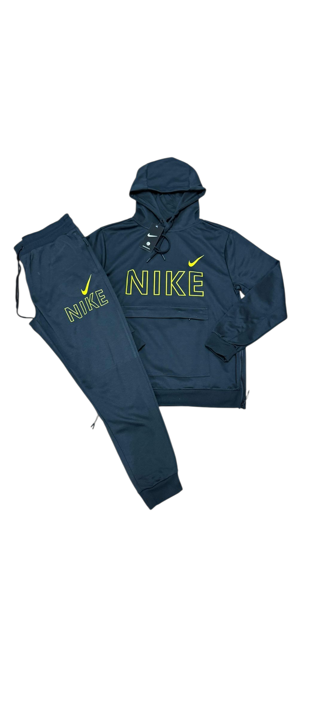 2025 Nike Sweat Suit - Black / Yellow - Men Sizes