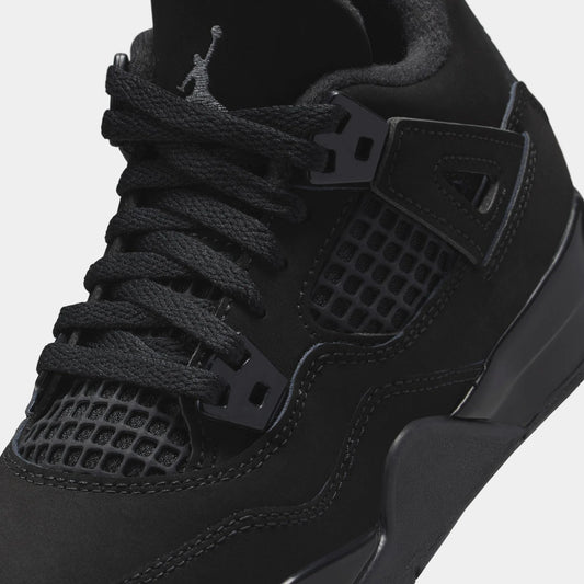 Jordan Retro 4 Black Cat- Kids Preschool Size