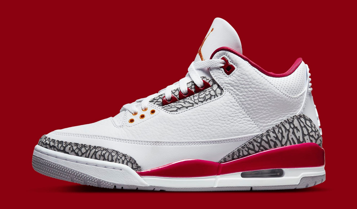 Jordan Retro #3 Cardinal Red - Men - SALE