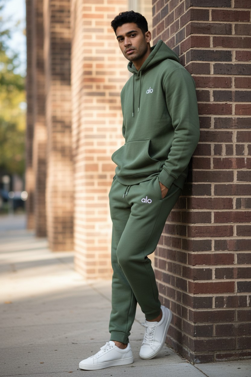 ALO Hoodie Set - Green - Men Size