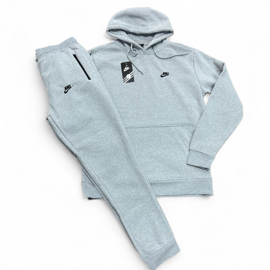 Nike Fleece Pull Over Sweat Suit -  Grey - Men Size