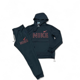 Nike Large Pocket Sweat Suit - Men Size - Black / Red