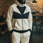 Nike Paneled Design Track Suit - Off White / Black