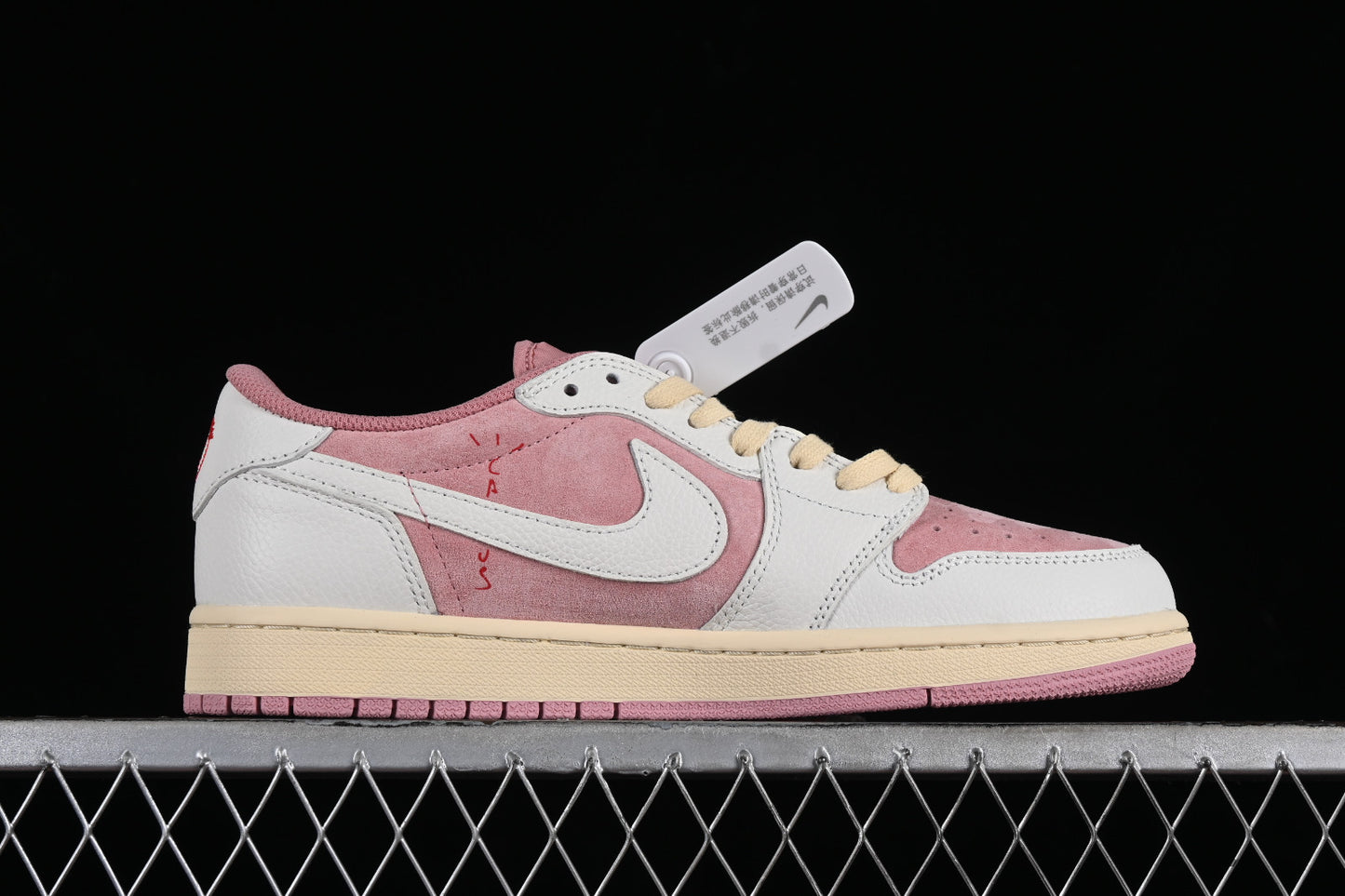 Travis Scott x Air Jordan 1 Low OG Pink Beige Red DM7866-600- Men Size